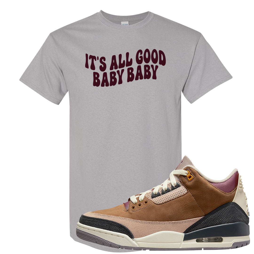 Archaeo Brown 3s T Shirt | All Good Baby, Gravel