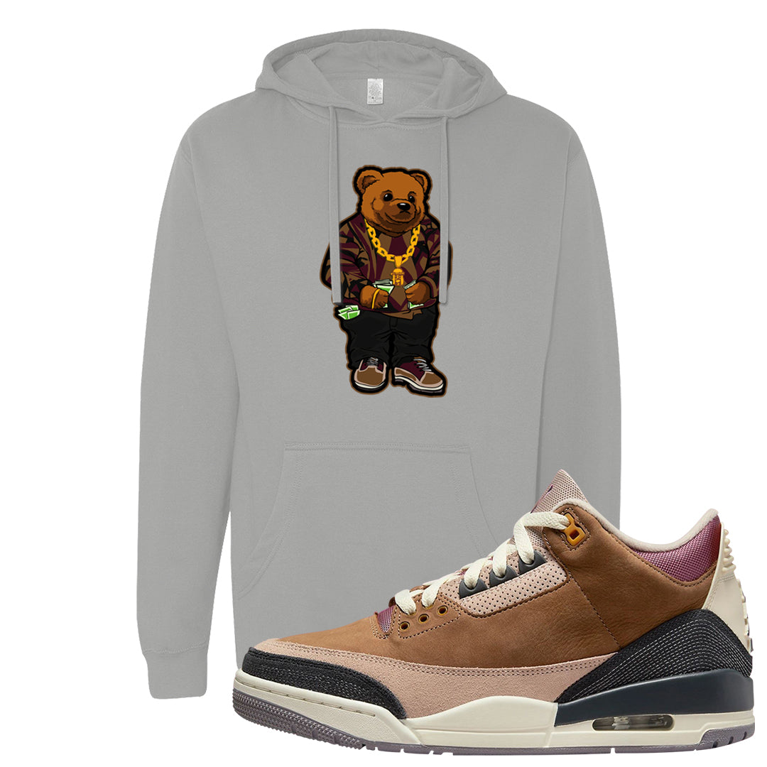Archaeo Brown 3s Hoodie | Sweater Bear, Gravel