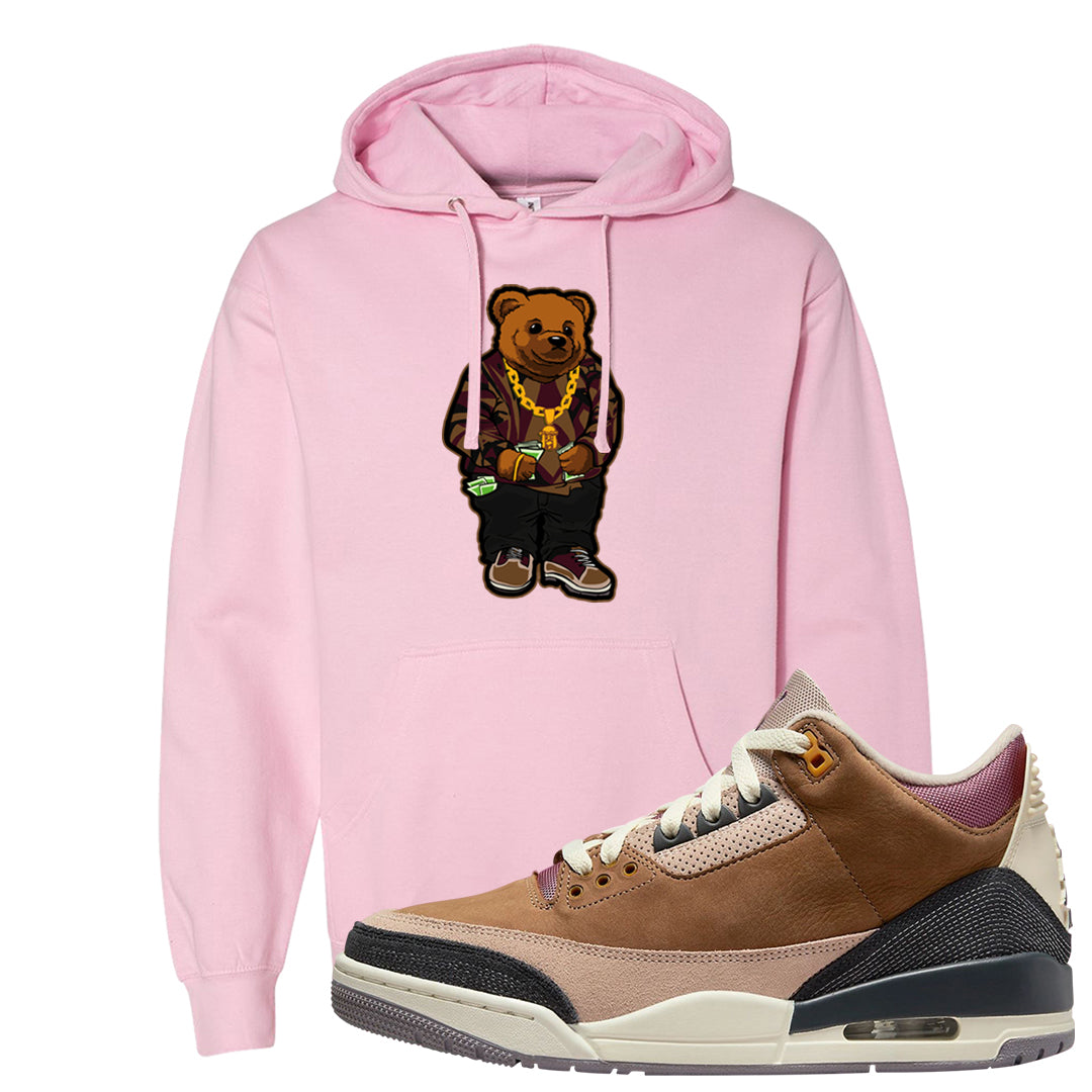 Archaeo Brown 3s Hoodie | Sweater Bear, Light Pink