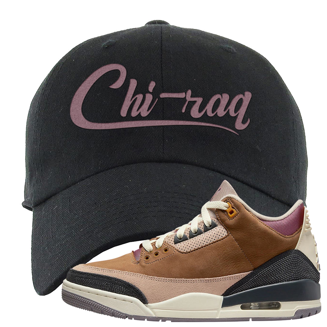Archaeo Brown 3s Dad Hat | Chiraq, Black