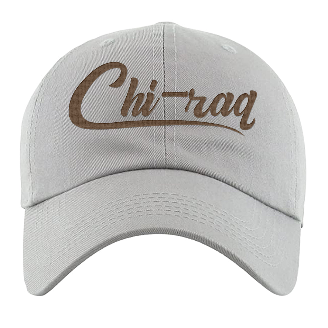 Archaeo Brown 3s Dad Hat | Chiraq, Light Gray