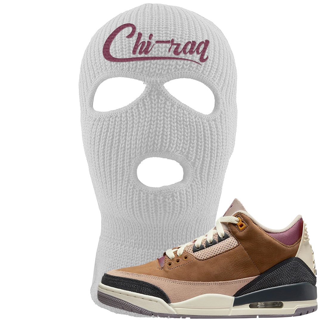 Archaeo Brown 3s Ski Mask | Chiraq, White