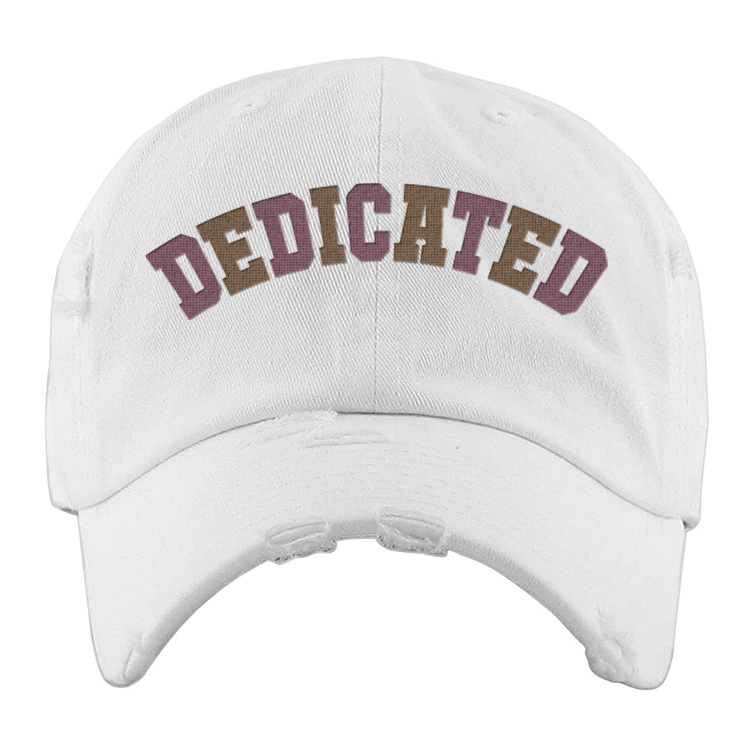Archaeo Brown 3s Distressed Dad Hat | Dedicated, White