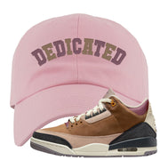 Archaeo Brown 3s Dad Hat | Dedicated, Light Pink