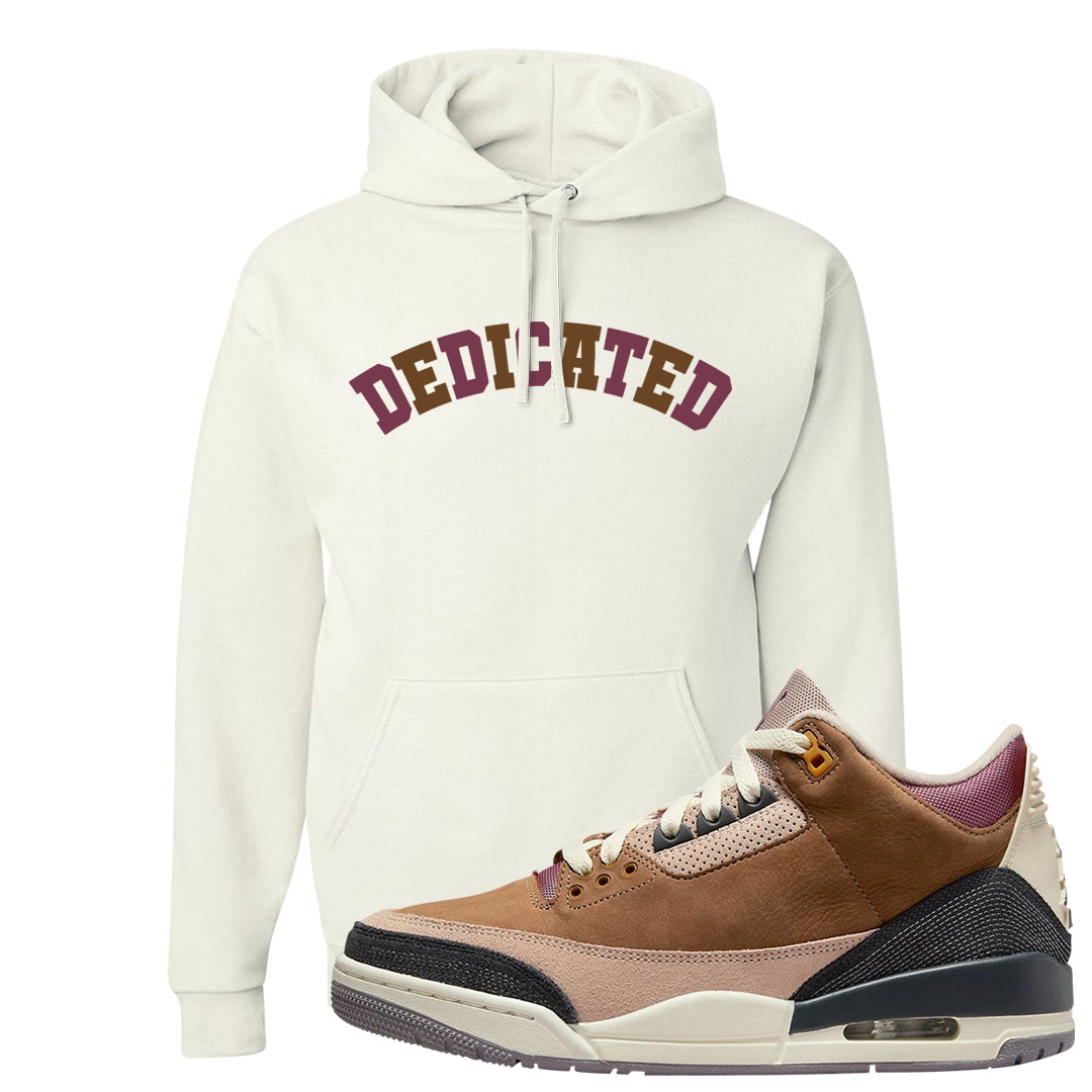 Archaeo Brown 3s Hoodie | Dedicated, White