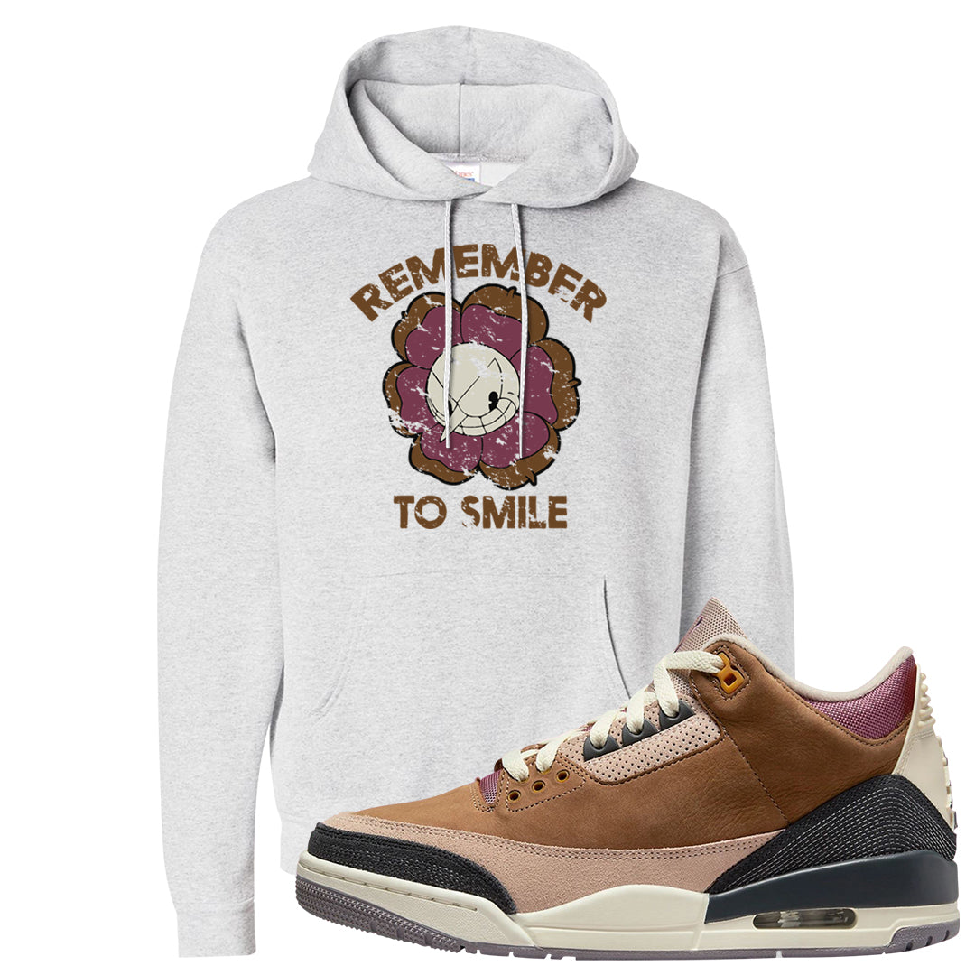 Archaeo Brown 3s Hoodie | Remember To Smile, Ash