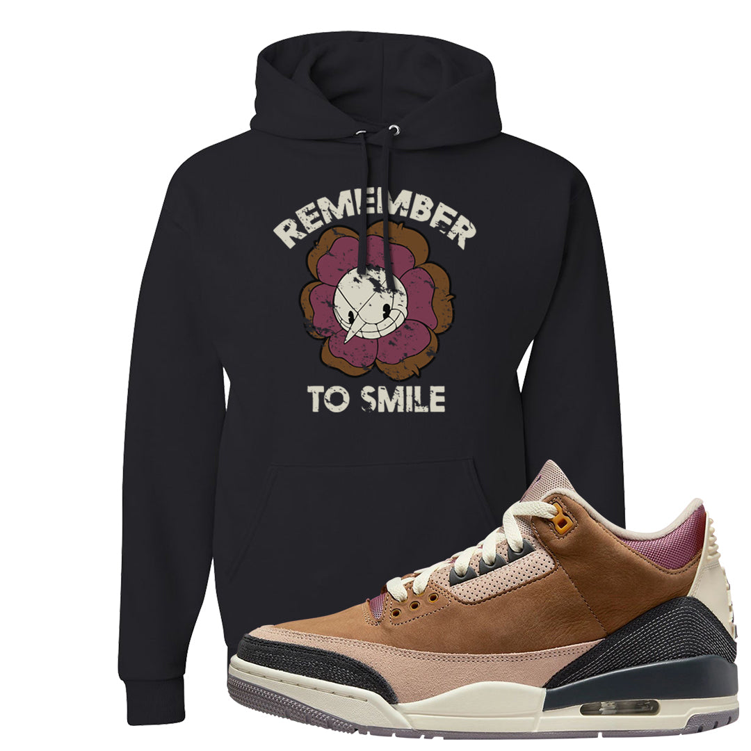 Archaeo Brown 3s Hoodie | Remember To Smile, Black