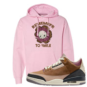 Archaeo Brown 3s Hoodie | Remember To Smile, Light Pink