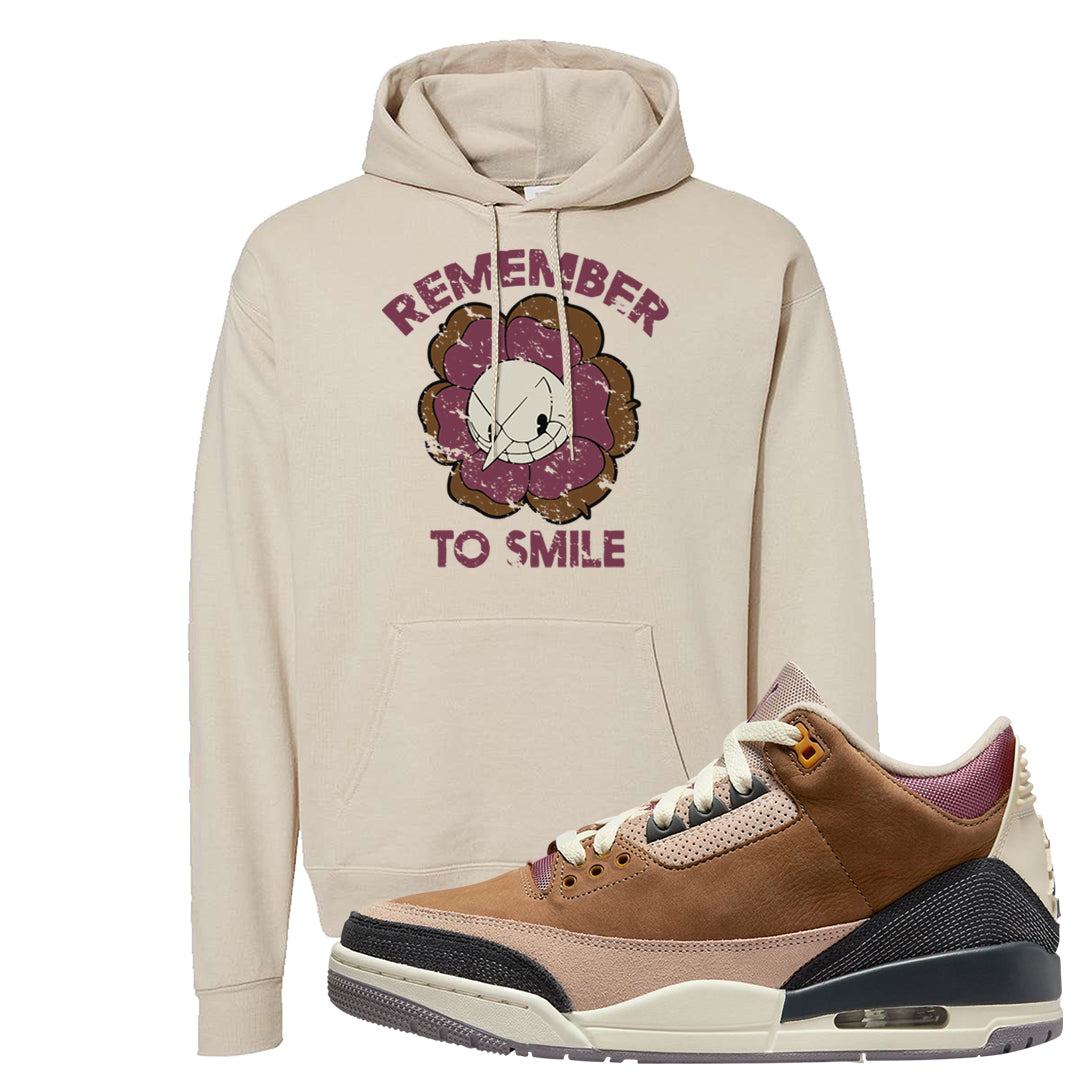 Archaeo Brown 3s Hoodie | Remember To Smile, Sand