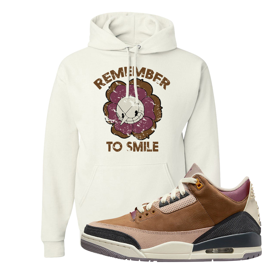 Archaeo Brown 3s Hoodie | Remember To Smile, White