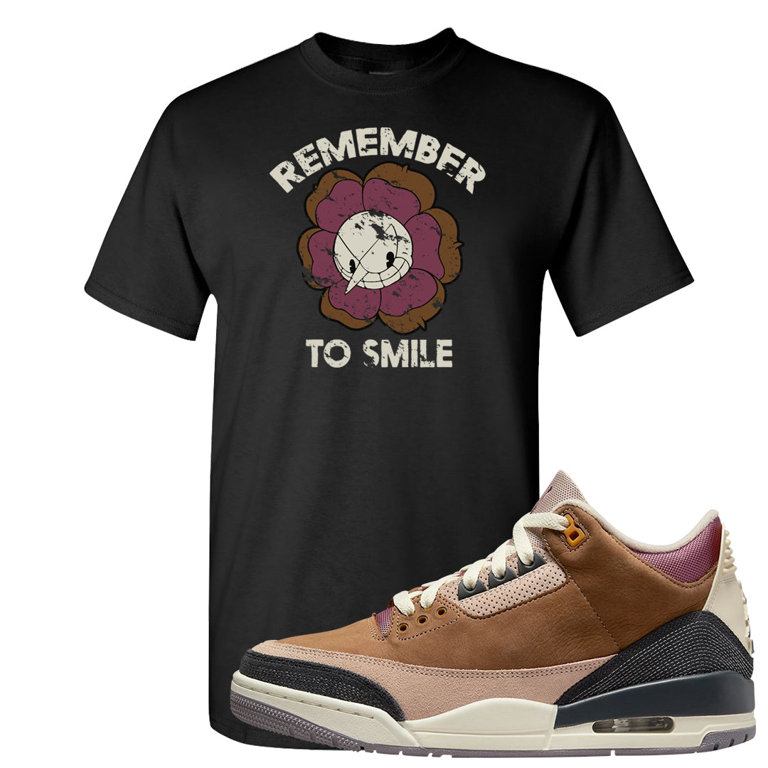 Archaeo Brown 3s T Shirt | Remember To Smile, Black