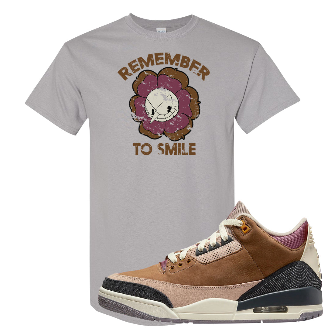 Archaeo Brown 3s T Shirt | Remember To Smile, Gravel