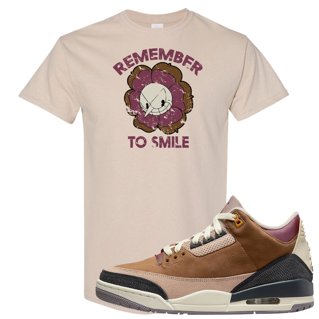 Archaeo Brown 3s T Shirt | Remember To Smile, Sand
