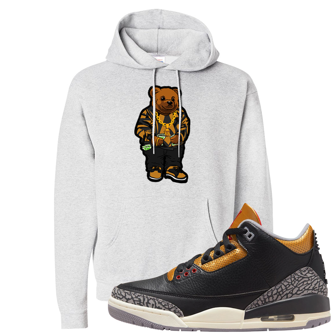 Black Cement Gold 3s Hoodie | Sweater Bear, Ash