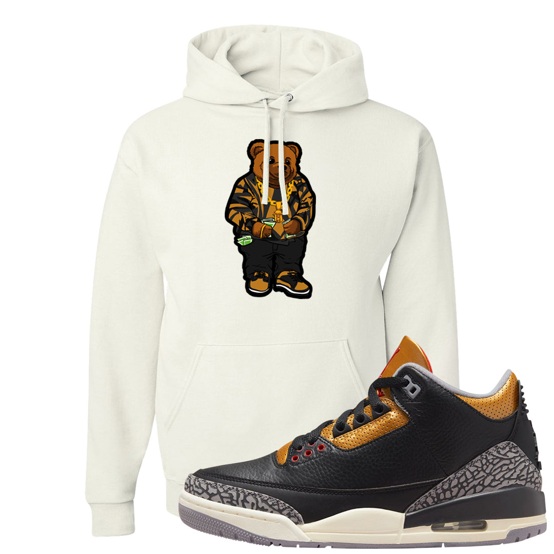 Black Cement Gold 3s Hoodie | Sweater Bear, White