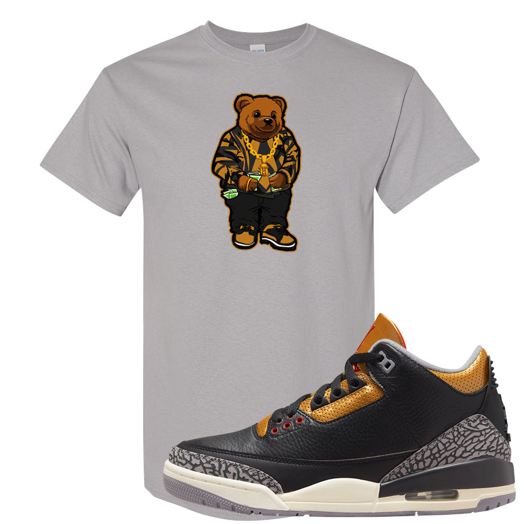 Black Cement Gold 3s T Shirt | Sweater Bear, Gravel