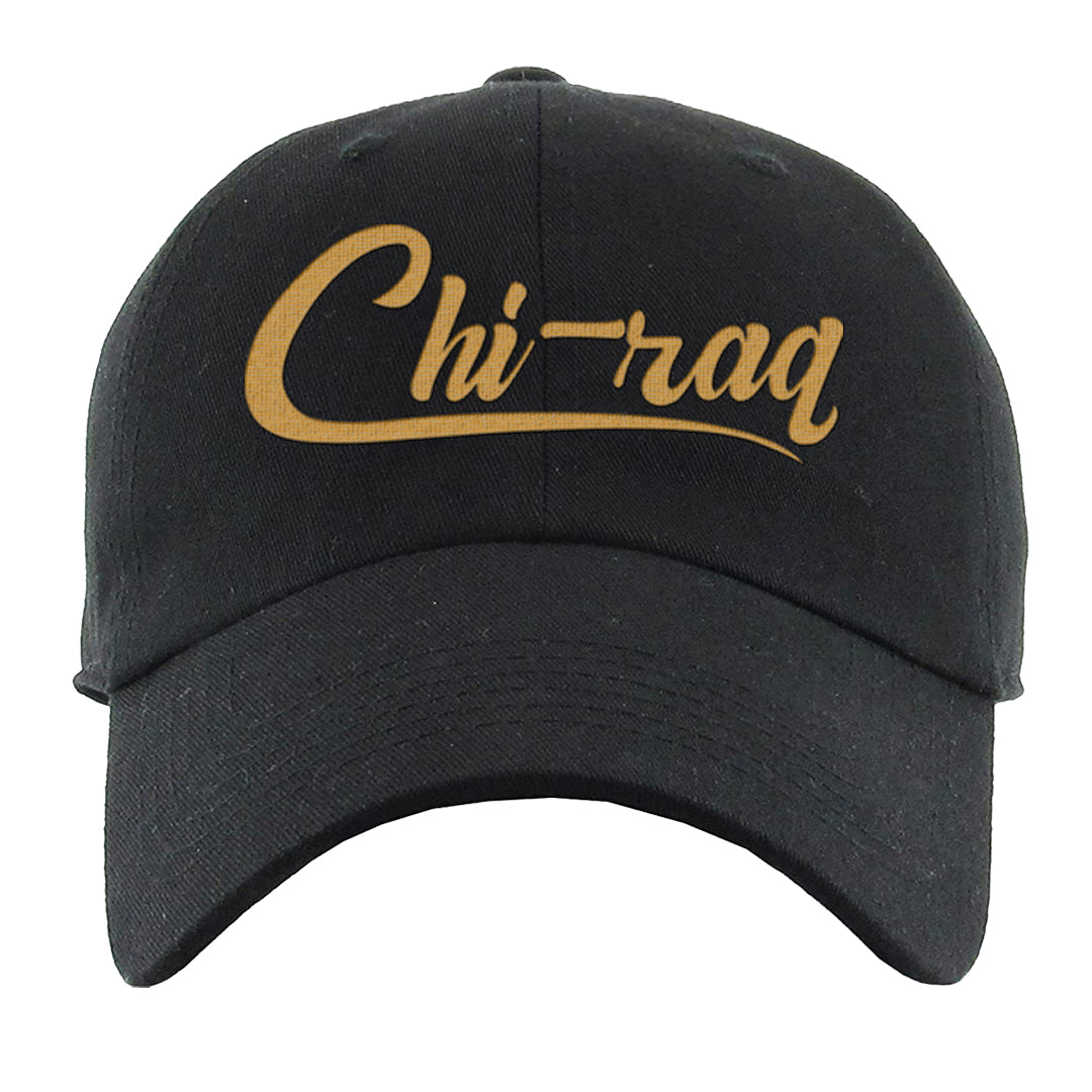 Black Cement Gold 3s Dad Hat | Chiraq, Black
