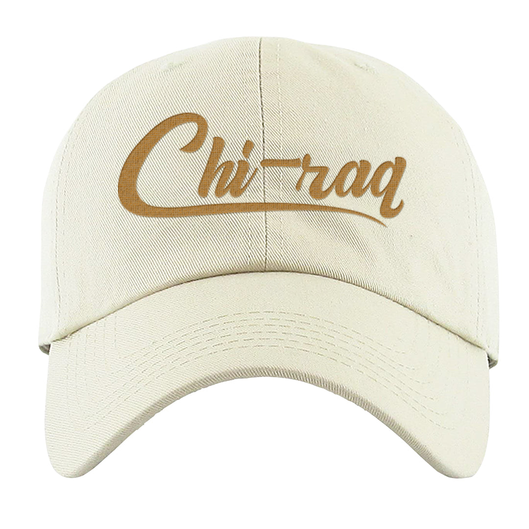 Black Cement Gold 3s Dad Hat | Chiraq, White
