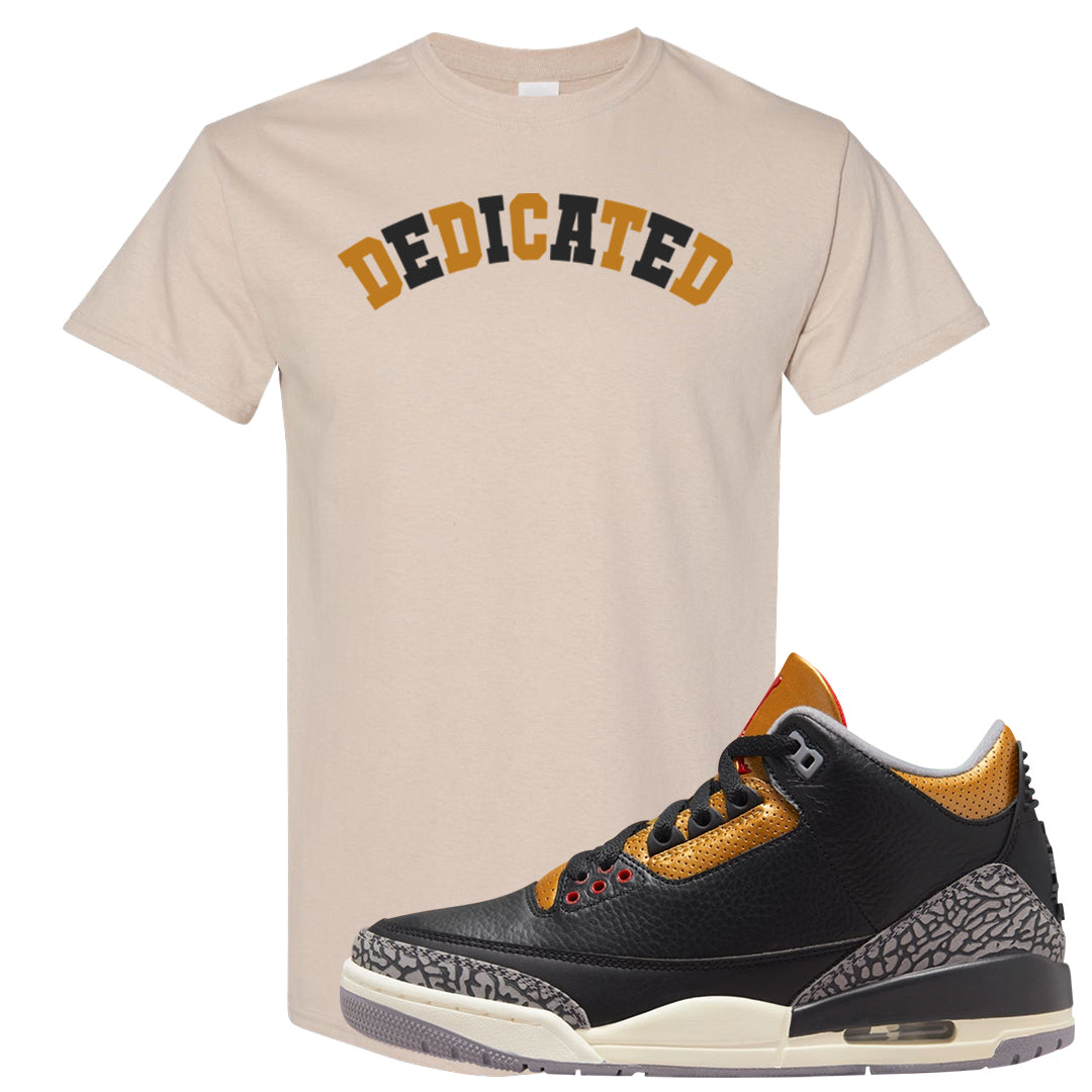Black Cement Gold 3s T Shirt | Dedicated, Sand