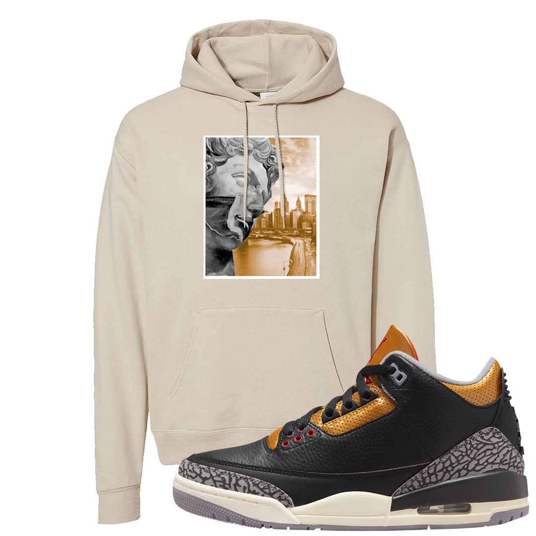 Black Cement Gold 3s Hoodie | Miguel, Sand