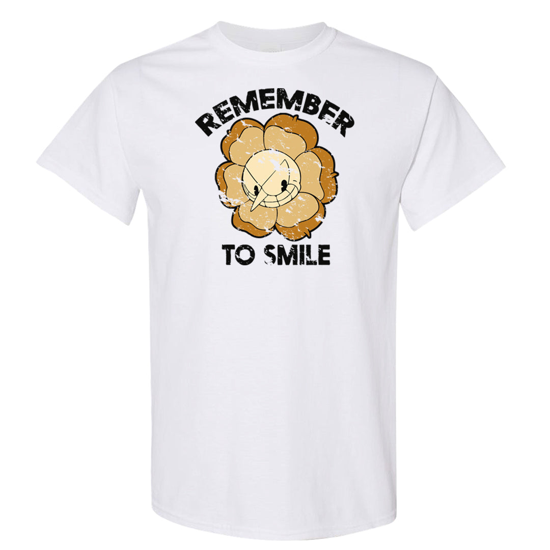 Black Cement Gold 3s T Shirt | Remember To Smile, White