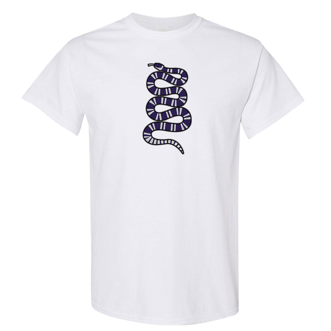 Dark Iris 3s T Shirt | Coiled Snake, White