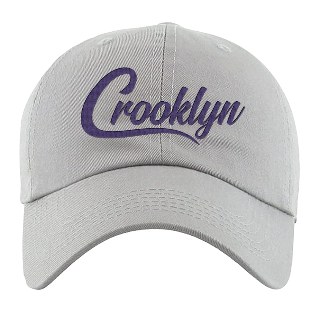 Dark Iris 3s Dad Hat | Crooklyn, Light Gray