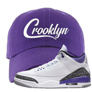 Dark Iris 3s Dad Hat | Crooklyn, Purple