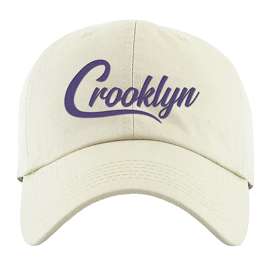 Dark Iris 3s Dad Hat | Crooklyn, White