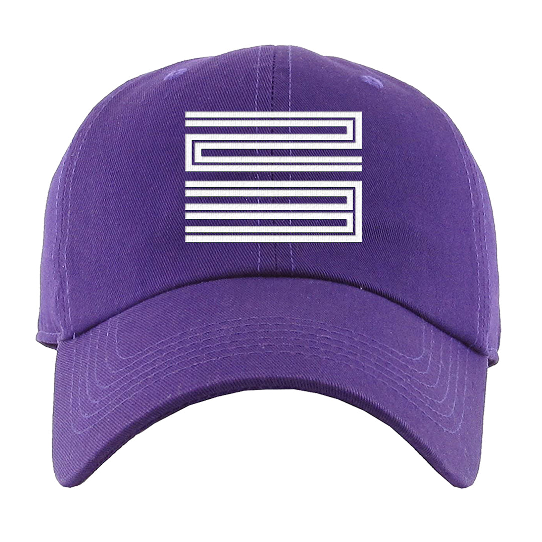 Dark Iris 3s Dad Hat | Double Line 23, Purple