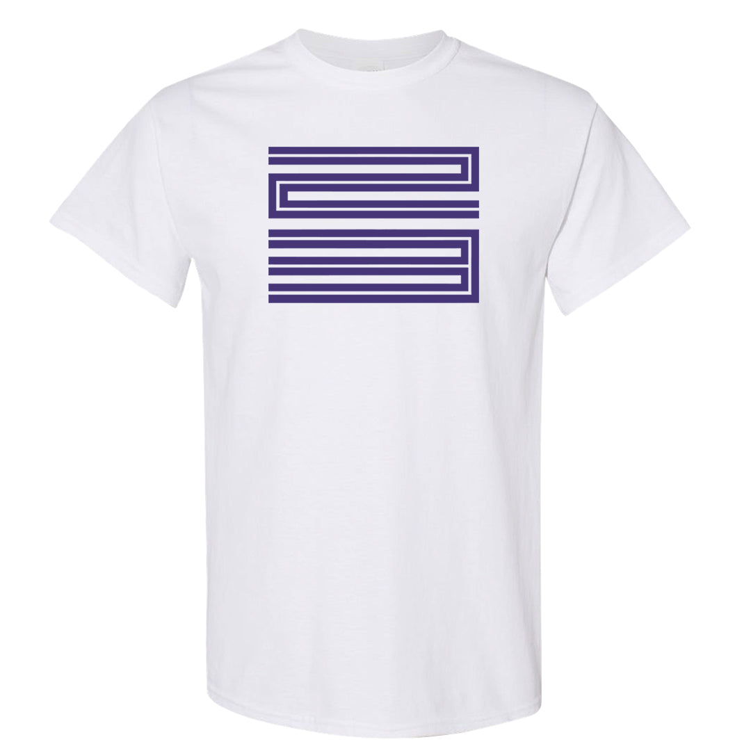 Dark Iris 3s T Shirt | Double Line 23, White