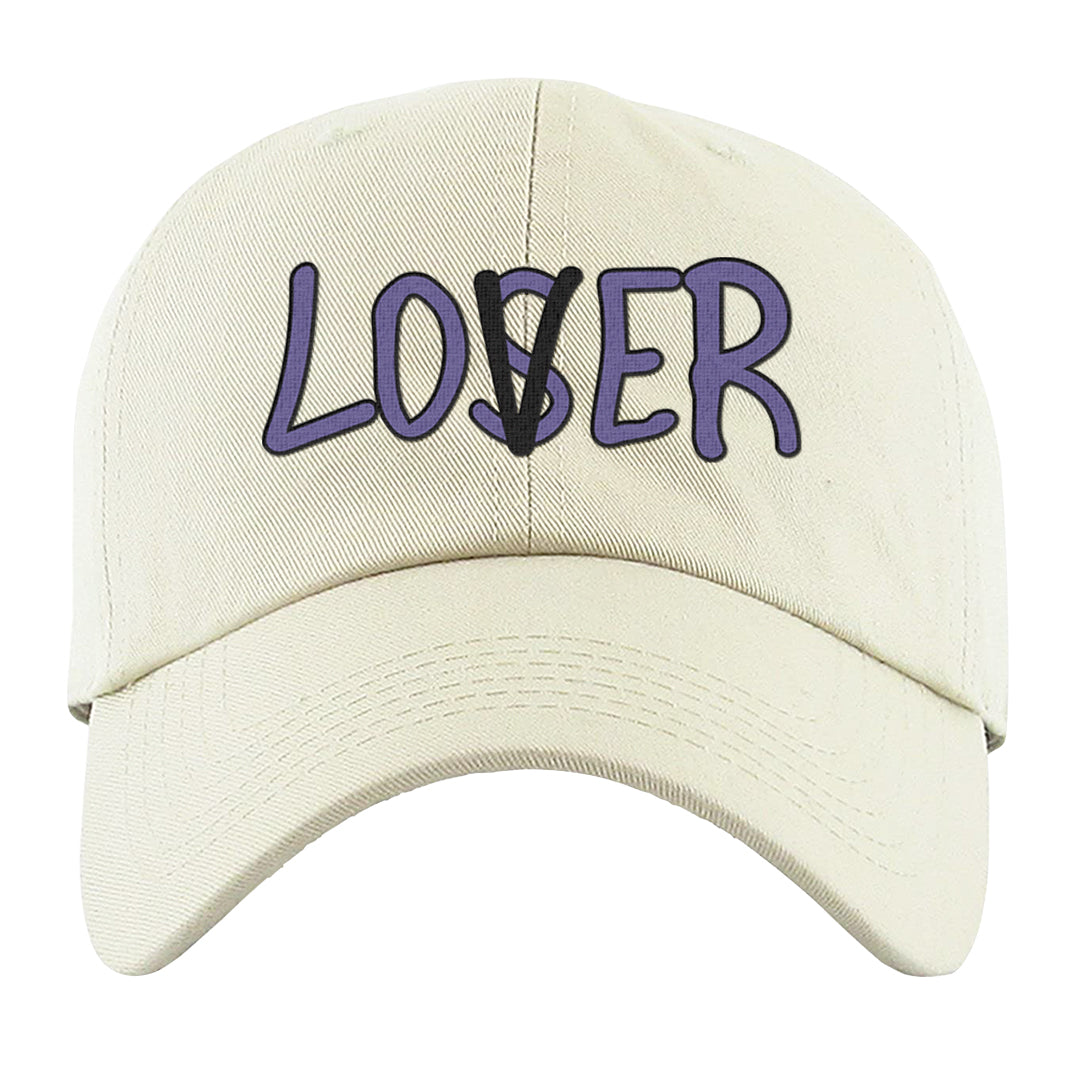 Dark Iris 3s Dad Hat | Lover, White