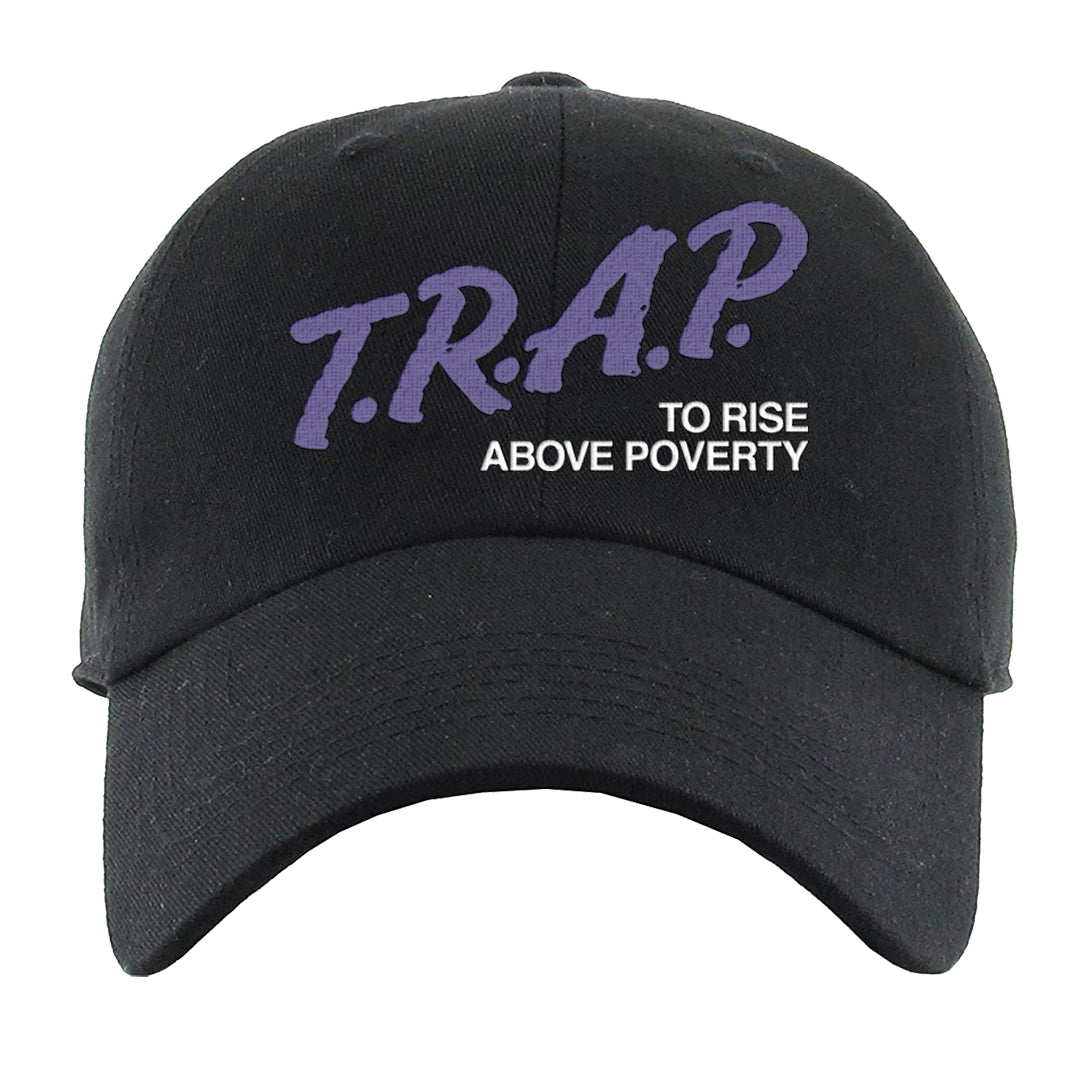 Dark Iris 3s Dad Hat | Trap To Rise Above Poverty, Black