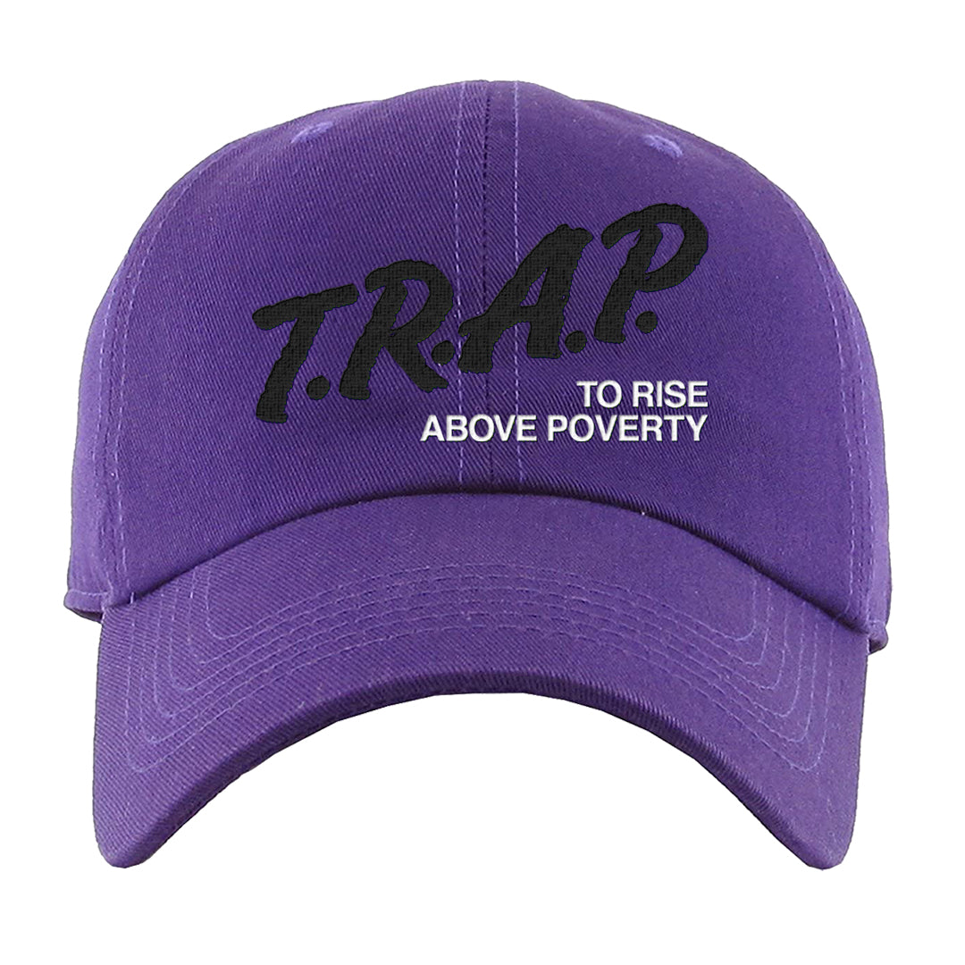 Dark Iris 3s Dad Hat | Trap To Rise Above Poverty, Purple