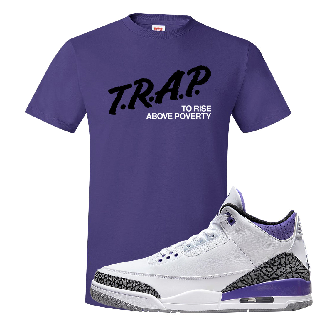 Dark Iris 3s T Shirt | Trap To Rise Above Poverty, Purple