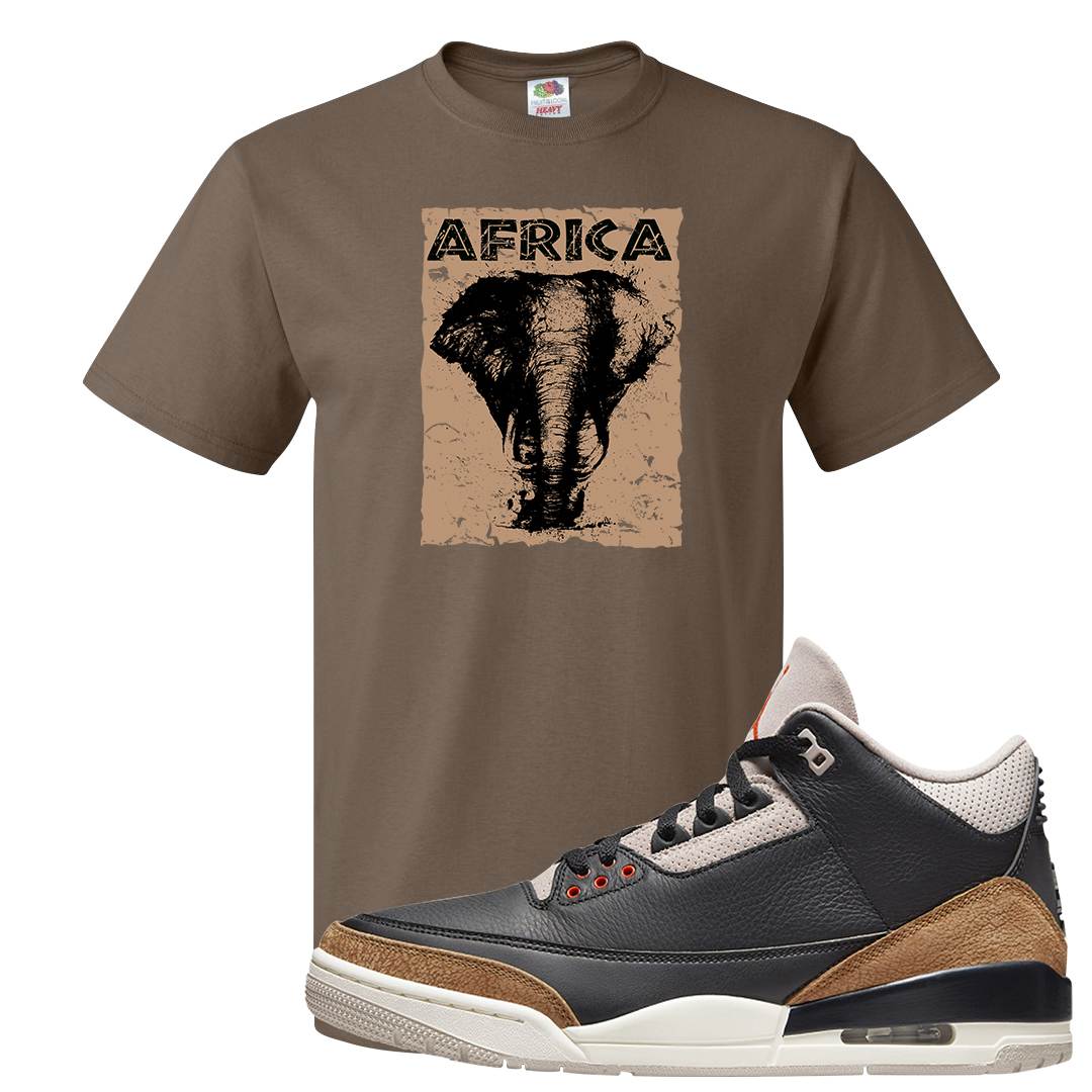 Desert Elephant 3s T Shirt | Africa Elephant, Chocolate