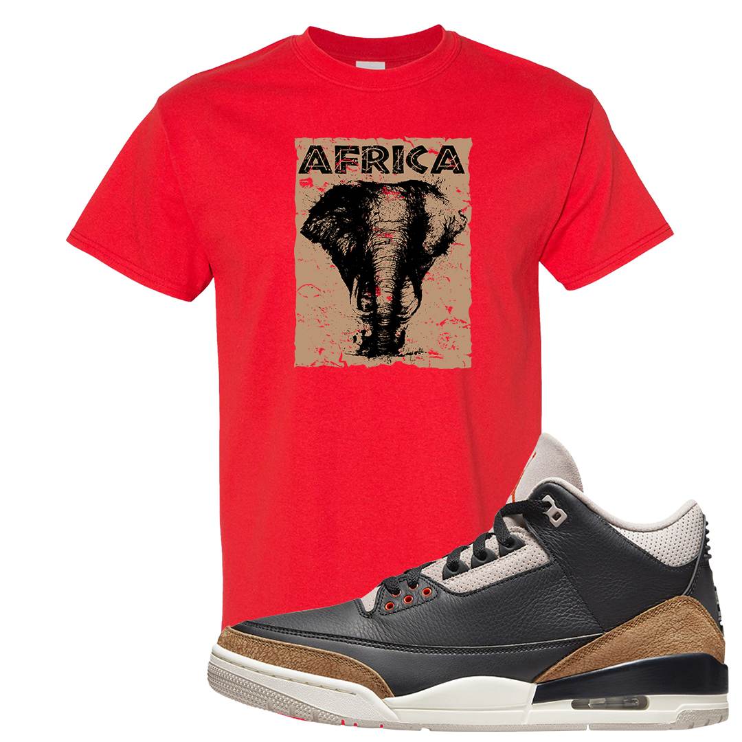 Desert Elephant 3s T Shirt | Africa Elephant, Red