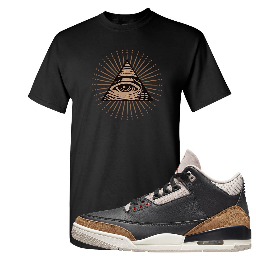 Desert Elephant 3s T Shirt | All Seeing Eye, Black