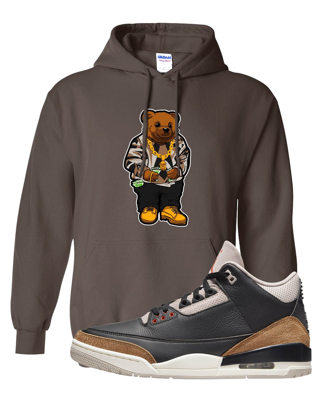 Desert Elephant 3s Hoodie | Sweater Bear, Chocolate
