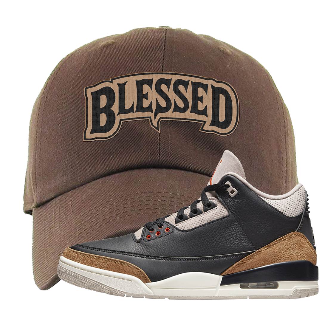 Desert Elephant 3s Dad Hat | Blessed Arch, Brown