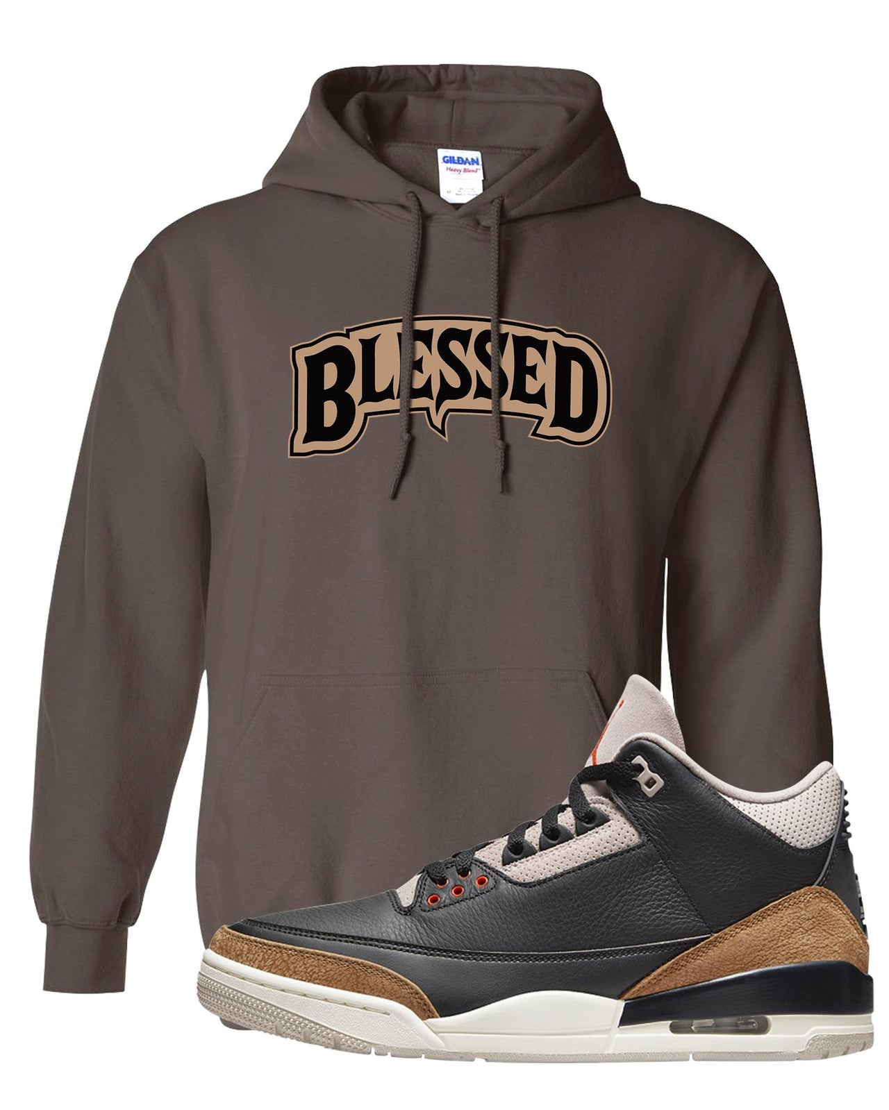 Desert Elephant 3s Hoodie | Blessed Arch, Chocolate