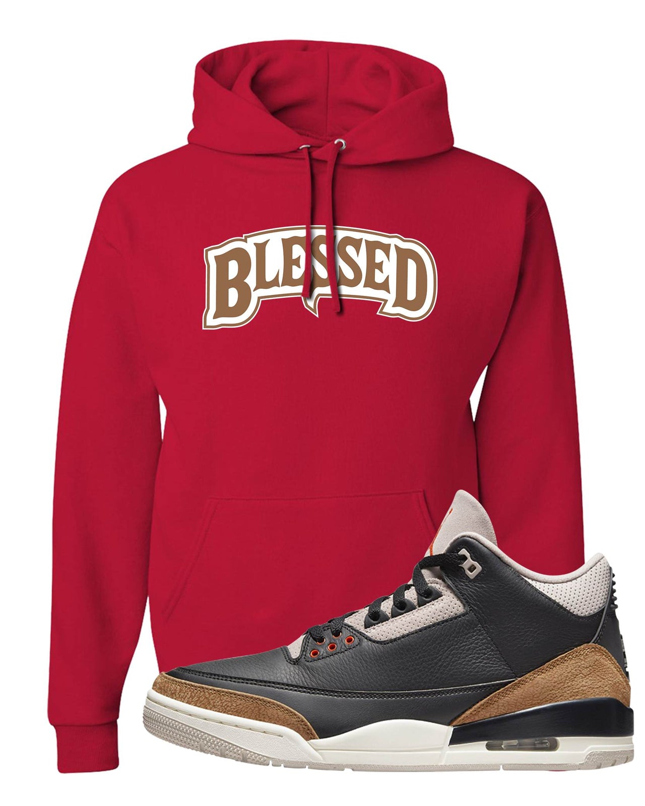 Desert Elephant 3s Hoodie | Blessed Arch, Red