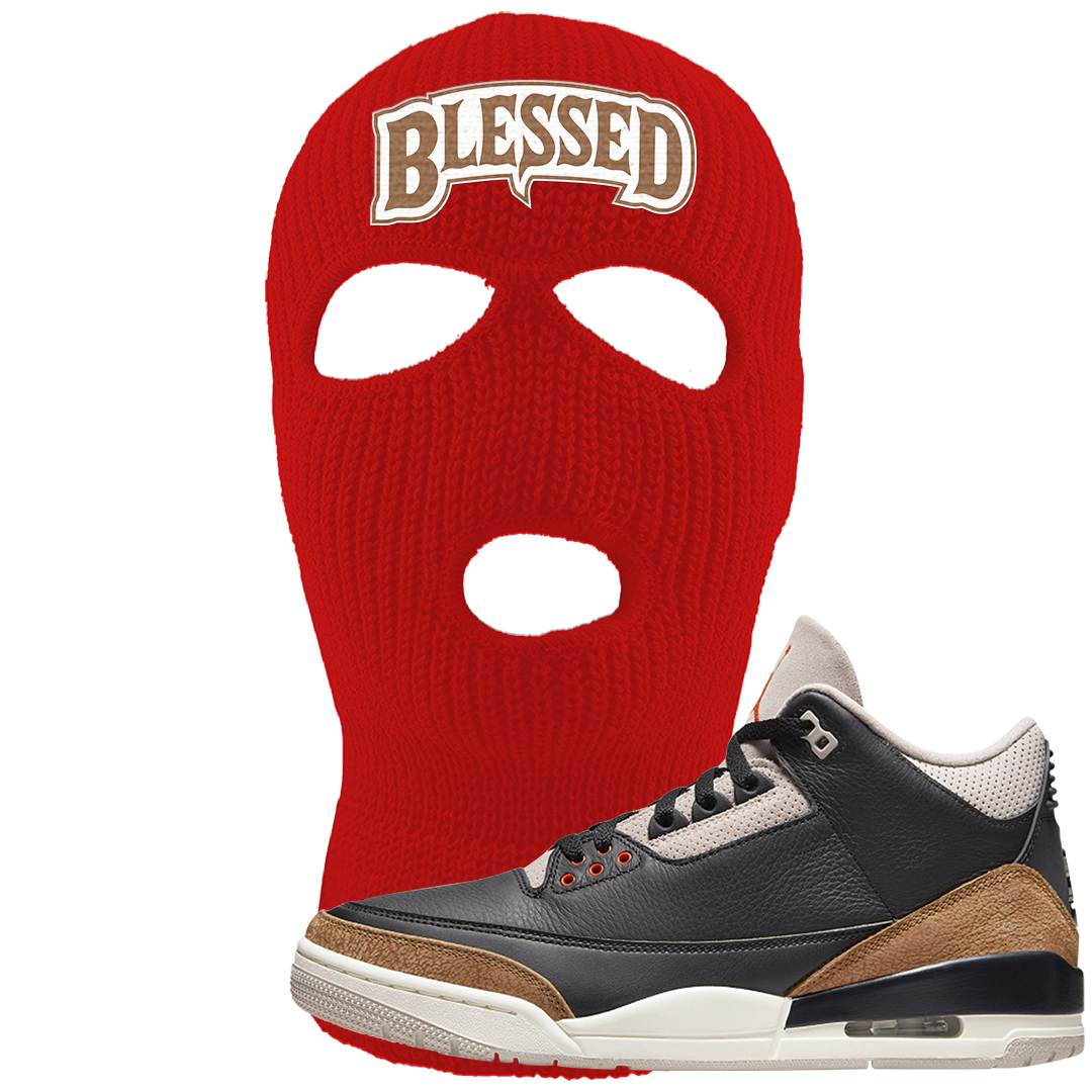 Desert Elephant 3s Ski Mask | Blessed Arch, Red