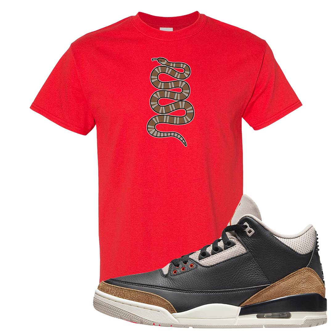Desert Elephant 3s T Shirt | Coiled Snake, Red