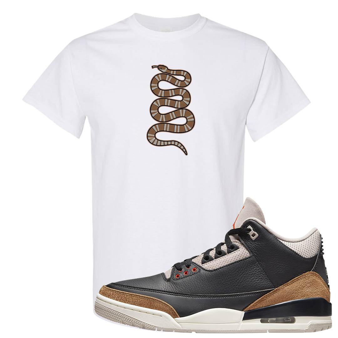 Desert Elephant 3s T Shirt | Coiled Snake, White