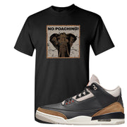 Desert Elephant 3s T Shirt | No Poaching Sign, Black