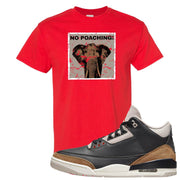 Desert Elephant 3s T Shirt | No Poaching Sign, Red