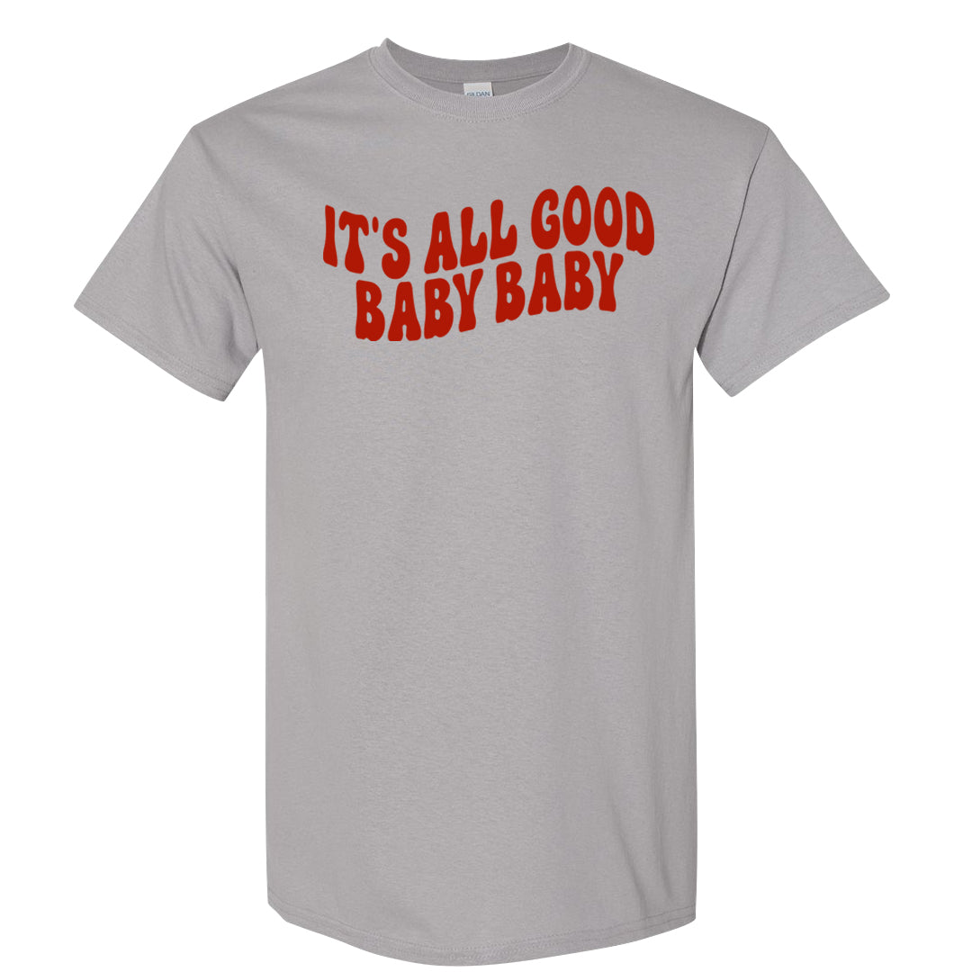 Fire Red 3s T Shirt | All Good Baby, Gravel