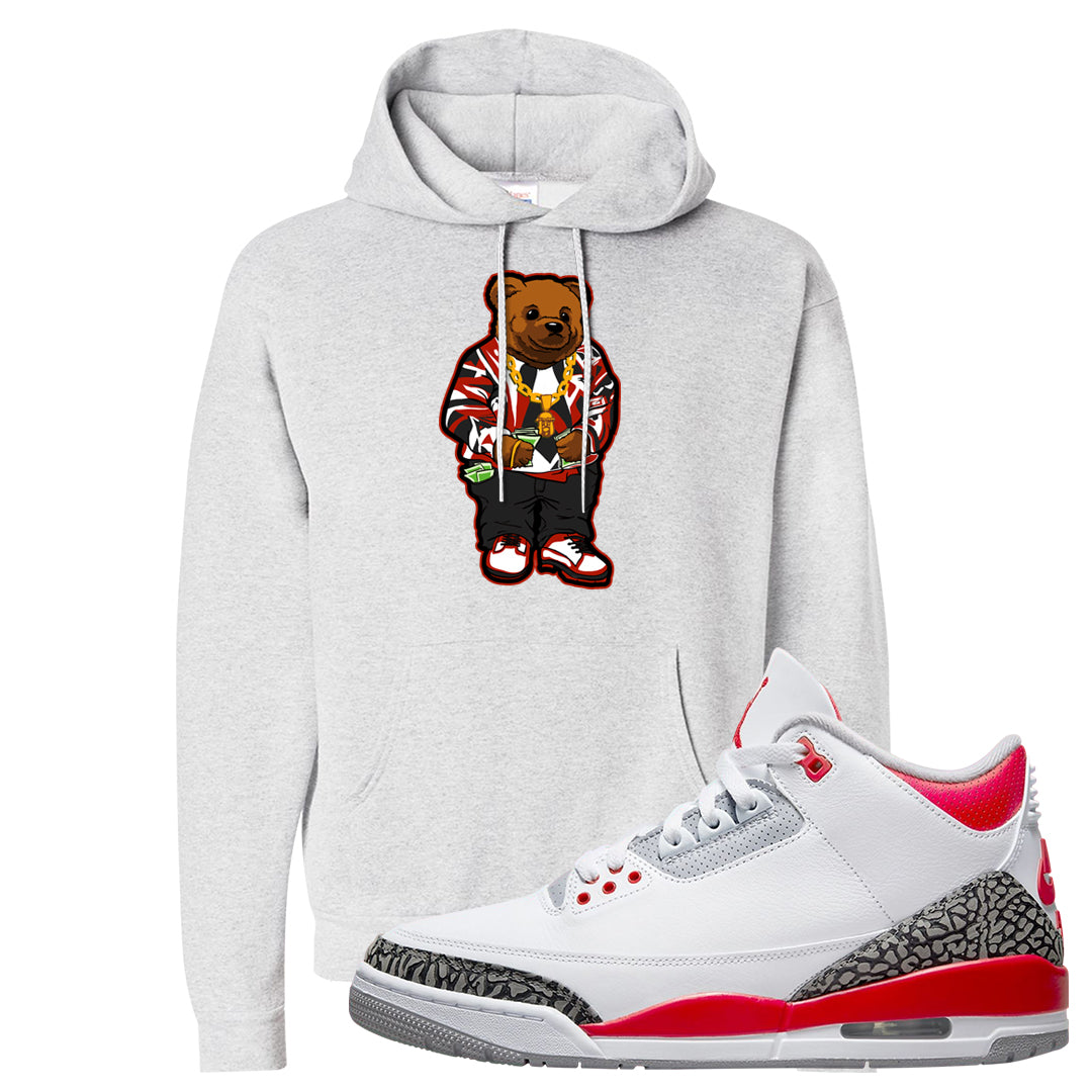 Fire Red 3s Hoodie | Sweater Bear, Ash