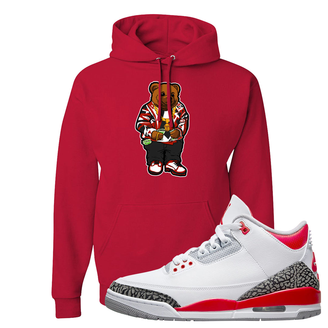 Fire Red 3s Hoodie | Sweater Bear, Red
